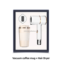 Logo personnalisé Bureau Entreprise Cadeau d'anniversaire Promotionnel Tasse à café + Sèche-cheveux Coffret cadeau de luxe d'entreprise