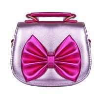 Sac à bandoulière réversible à sequins avec nœud, petit sac à main tendance pour enfants et filles, vente en gros