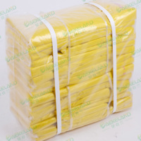 Sacs de T-shirt jaune de HDPE résistant avec le supermarché en plastique d'impression de maison et l'emballage alimentaire d'exposition