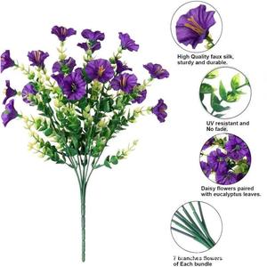 Fleurs artificielles personnalisées avec étiquette, fausses plantes décoratives, tiges simples, bouquets de mariage, fleurs artificielles bon marché - Product Image 2