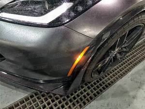 Extensions de garde-boue avant en fibre de carbone pour <span class=keywords><strong>Chevrolet</strong></span> Corvette C7 Z51 Z06 Stingray 2014-2016 - Product Image 2