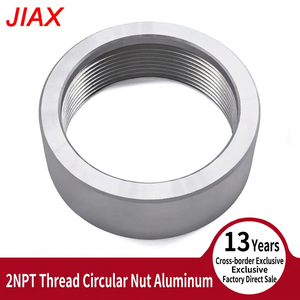 Écrou de soudure en aluminium à filetage interne 2NPT, écrou d'insertion rond soudable en alliage 6061-T6 pour conduite de fluides automobiles - Product Image 3