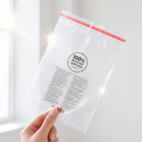 Sachets en polypropylène transparents autocollants non imprimés, à fermeture pelable, pour l'emballage de petites marchandises en vente au détail