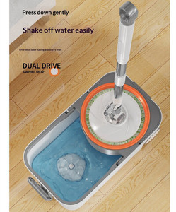 Juego <span class=keywords><strong>de</strong></span> Mopa con Mango Telescópico y Rodillo Extra Grande <span class=keywords><strong>de</strong></span> Chenilla <span class=keywords><strong>de</strong></span> Doble Accionamiento para Limpieza en una Sola Pasada Sin Necesidad <span class=keywords><strong>de</strong></span> Lavar a Mano, Ideal para Personas que Buscan Comodidad - Product Image 5