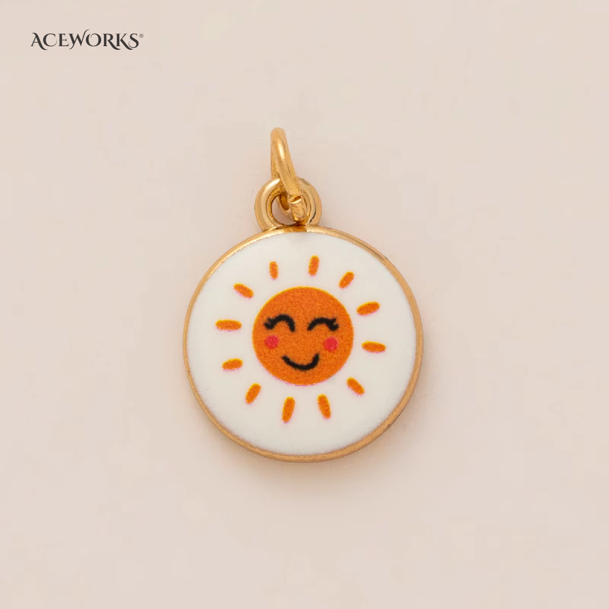 Smiling Sun Charm