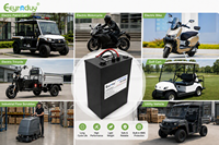 Batterie au lithium LifePO4 personnalisée 72V 30~60Ah pour chariot de golf électrique, vélo électrique, autolaveuse industrielle, cycle profond