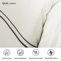 Ensemble de literie personnalisé 100% coton égyptien, housse de couette, drap, taie d'oreiller, fabricant de marques privées