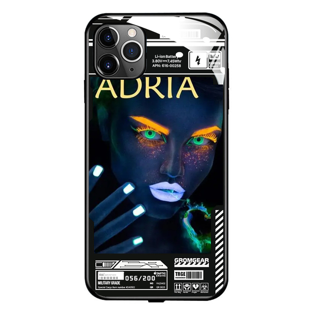 T-MAX Anime Incoming Call Led Flashing Glowing Phone Cases Light up Luminous Glass Led Phone case for iPhone 13 Pro Max