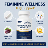 Capsules de soutien pour la muqueuse cervicale OEM, 90 g, formule personnalisée avec L-Arginine, NAC, Pépins de Raisin, Vitamine C, Fabricant Afrique de l'Ouest pour Femmes