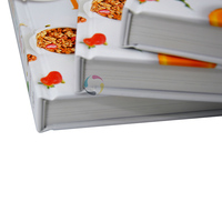 Buku memasak sampul keras profesional Tiongkok menampilkan Offset kertas berkualitas tinggi titik cetak timbul UV untuk pengemasan karton