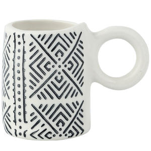 손으로 그린 에스프레소 머그잔 북유럽 미니 창조적 인 간단한 이탈리아 geom 북유럽 미니 창조적 인 간단한 이탈리아 기하학적 성격 머그잔 - Product Image 4