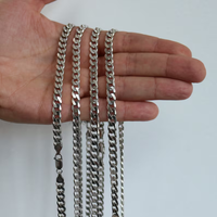 Chaîne à maillons cubains en argent massif 3 4 5 6mm Miami chaîne pour hommes en argent sterling 925 hiphop pour collier en argent homme
