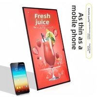 Barre lumineuse LED rectangulaire ultra-fine en aluminium, avec boîte lumineuse coulissante et fixation murale