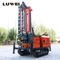 Foreuse hydraulique diesel sur chenilles pour puits d'eau, machine de forage de puits pour l'approvisionnement en eau des terres agricoles et les puits d'eau potable