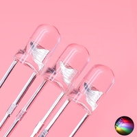 Diode LED ronde 3V-3.4V transparente rouge, blanc, bleu, verte, production d'usine, LED DIP 3mm haute luminosité, LED 3mm