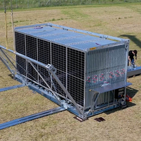 Système de panneau solaire tout-en-un pour conteneur PV mobile pliable de 20 pieds 100kw hors réseau/alimentation hybride