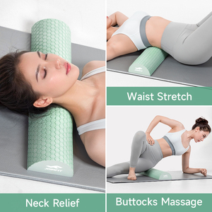 Massaggiatore atletico ad alta densità Stretching Yoga <span class=keywords><strong>Pilates</strong></span> EVA mezza schiuma rullo 90cm - Product Image 6