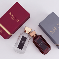 Botol Parfum Kosong Kaca Persegi 50ml Kemasan Parfum Custom Lapisan Warna Premium Merek Mewah Global Supply Luxury Dengan Kotak