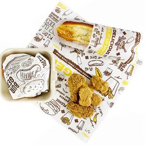 Papier sulfurisé alimentaire personnalisé avec cire d'abeille, imprimé avec logo sur mesure pour emballage de sandwichs, pâtisseries, pizzas, bonbons et confiseries - Product Image 1