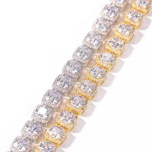 Pulsera DE TENIS personalizada con diamantes completos de Hip Hop, pulsera de plata 925 VVS Iced Out Moissanite Diamond, pulseras chapadas en oro amarillo - Product Image 6