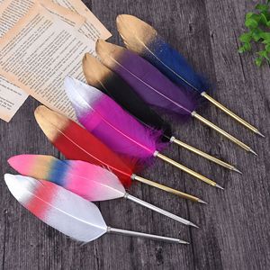 Creativo spray <span class=keywords><strong>biro</strong></span> d'oca piuma custom pennello neutro penna del <span class=keywords><strong>regalo</strong></span> di natale penna di nozze - Product Image 2
