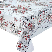 Nappe en PVC imperméable et anti-graisse à motif en relief, nappe de table pour mariage, formats de nappes de table rectangulaires