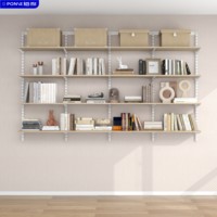 Bureau de direction moderne en bois massif et étagère avec étagères Table d'étude multifonctionnelle portable pour bureau à domicile et appartement