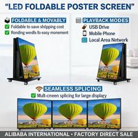 Écran publicitaire LED intelligent pliable et mobile P2.5/P2.0, portable, pour intérieur/extérieur, HDR10+, étanche IP65
