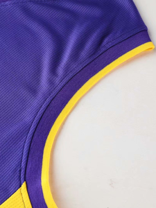 在庫あり男子バスケットボールジャージーセットロサンゼルススタイルナンバー24ノースリーブスポーツユニフォーム出荷準備完了 - Product Image 5