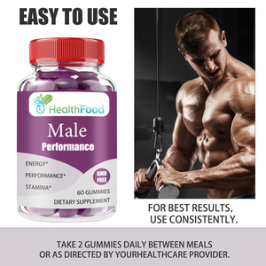 Wholesale Male Performance Gummies with Total Carbohydrate Maintain Performance Support healthy Muscle Gummies - Product Image 4