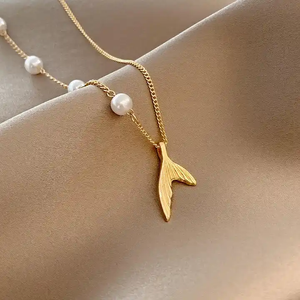 Op maat gemaakte groothandel vlinder parel letter initialen roestvrij staal gouden zirkoon hart ster maan verstelbare kettingen feest bruiloft - Product Image 5