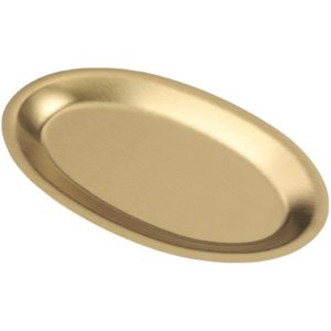 Stainless Steel Oval Plate 304 Gold Color Deep Dish For Food Serving Party Use - Product Image 5