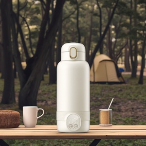 Chauffe-biberon portable 500 ml à succès, chauffe rapidement, recharge USB, bouilloire électrique en acier inoxydable 316, sans fil - Product Image 1