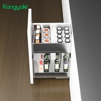Kangyale Armoires de cuisine modulaires en acier inoxydable Tiroir à condiments Organisateur à épices pour armoire intérieure