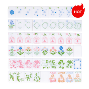 Tuiles de Mahjong de Luxe Xusheng, Ensemble de 160 Pièces, Pliable, Résistant à l'Eau, Design Portable, Matériau Acrylique Blanc pour Fêtes - Product Image 1