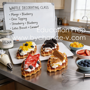 <span class=keywords><strong>Centre</strong></span> <span class=keywords><strong>de</strong></span> <span class=keywords><strong>table</strong></span> DIY Durable Faux Liege Waffle Display Model for Bakery Visual Merchandising Design and Sweet Treat Displays - Product Image 4