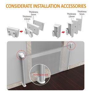 Barrière de sécurité pliable pour bébé, barrière de sécurité pour bébé, barrière de sécurité rétractable pour escalier - Product Image 6