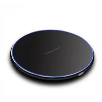 Chargeur de téléphone sans fil 15W avec logo personnalisé, lumière LED, charge rapide, entrée Type-C, chargeur sans fil intelligent rapide 15W pour iPhone Samsung