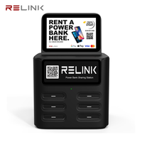 Station de recharge de batteries externes à 6 emplacements Relink avec plusieurs ports USB pour distributeurs automatiques et services de partage