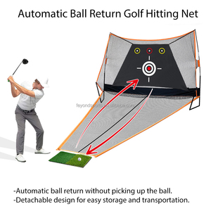Entraîneur de practise intérieur et extérieur Grand filet de frappe de <span class=keywords><strong>golf</strong></span> Filet d'entraînement de <span class=keywords><strong>golf</strong></span> de première qualité de 12 pieds avec rampe de retour de balle étendue - Product Image 2