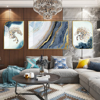 Images 3d Arts modernes, décoration de salon peintures de nature morte paysage de diamant cristal porcelaine Art mural/