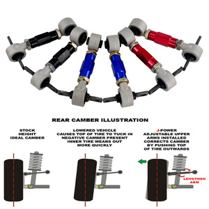 Bras de suspension arrière réglable en aluminium EKEG -3 à 3 degrés pour mise à niveau et modernisation 92-00 - Product Image 1