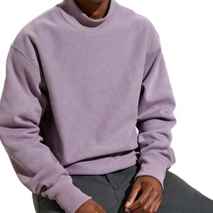 <span class=keywords><strong>Felpa</strong></span> con Collo Alto <span class=keywords><strong>Viola</strong></span> <span class=keywords><strong>Oversize</strong></span>, Pullover in Cotone Unisex, <span class=keywords><strong>Felpa</strong></span> con Collo a Lupetto per Uomo - Product Image 2