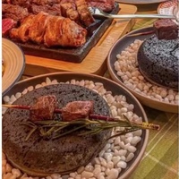 Chaud naturel poli roches volcaniques pierre de lave Steak pierre BBQ plaque Art déco Design extérieur ustensiles de cuisine servant de la nourriture vraie touche