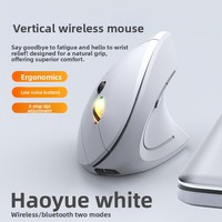 Mouse Vertikal Nirkabel 2.4G Khusus Tangan Kanan, Mouse Ergonomis Nirkabel 2.4G Mode Ganda dengan Tombol Senyap, Mouse Ergo Kantor