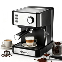 Cafetera Espresso Compacta Anbolife de 20 Bares con Protección contra Sobrecalentamiento y Sobrepresión, Filtro Doble de Acero Inoxidable, Fácil Limpieza, Certificación CE ROHS