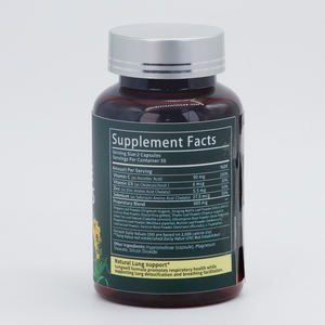 OEM 60 capsules longondersteunend supplement, natuurlijke capsules voor longreiniging en ontgifting, ademhalingsysteem, slijmverwijdering, veganistisch supplement - Product Image 2
