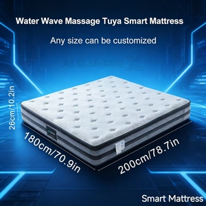 <span class=keywords><strong>Matelas</strong></span> à ressorts ensachés individuels haut de gamme avec massage intelligent par airbag, soutien lombaire, application Tuya et télécommande - Product Image 3