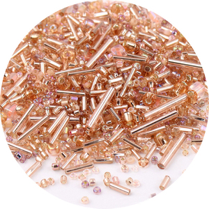 Perles en verre argentées multicolores, style tige, pour accessoires vestimentaires, emballées en sac plastique, pour création DIY - Product Image 5
