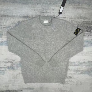 Pull à capuche en molleton tricoté 100 % coton, style décontracté de luxe, coupe régulière, vintage, motif pierre, pour homme - Product Image 5